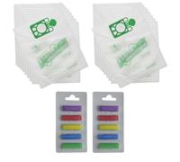 Qualtex Numatic Henry Hetty Hoover Filter FLO Dust Bags and 5Fresheners, Pack of 20-White