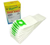 Qualtex Pack of 10 Microfibre Dust Bags Compatible with Sebo X1, X1.1, X2, X3, X4, X5 Vacuum Cleaners