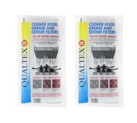 Qualtex Universal 8 x Grease & Charcoal Cooker Hood Filters 47 x 57cm
