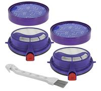 Qualtex Washable Pre motor washable filter x2 and Post Motor HEPA Allergy Filter x2 Kit Set for Dyson DC25 DC25i DC25 all floors DC25 Animal with dusting cleaning brush