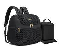 Qualyphant Breast Pump Bag for Spectra S1/S2 & Medela - Insulated Cooler Bag, 13" Laptop Sleeve, Diaper Backpack with Changing Pad - Lightweight, Water-resistant & Stylish for Work, Travel, Black