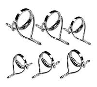 QualyQualy Fishing Rod Guides Repair Kit Stainless Steel Ring Rod Rebuilding Fishing Rod Eyes Replacement 6pcs