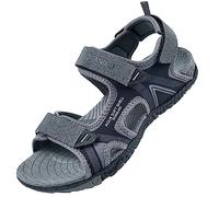QUANDELI Men's Sport Sandals, Open Toe Water Sandals with Arch Support Waterproof Lightweight Casual Athletic Sandals for Outdoor Beach Travel Summer, Grey/Deep Blue, 9 UK