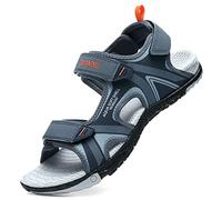 QUANDELI Men's Sport Sandals, Open Toe Water Sandals with Arch Support Waterproof Lightweight Casual Athletic Sandals for Outdoor Beach Travel Summer (Blue,uk10)