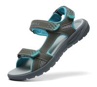 QUANDELI Walking Sandals Women, Summer Waterproof Hiking Sandals Comfortable Lightweight Sport Athletic Sandals Open Toe Sandals for Outdoor Beach Travel (grey uk5)