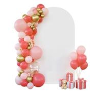 Quandjk 6.6 FT White Arch Background Cover Suitable for Wedding Dome Arch Support Cover, Photography Party Birthday Wedding Baby Shower Home Decorations - White