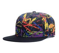 Quanhaigou Graffiti Starry Sky Printed Dad Caps Adjustable Baseball Cap,Unisex Hip Hop Multicolor Lines Snapback Hat Trucker Hats…, Multicolor a, One Size