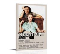 QUANHAIUSUU 10 Things I Hate About You Posters Canvas Cover Wall Art Print Aesthetic Poster for Living Room Bedroom Office Decor Creative Art Gift 20x30inch(50x75cm) Frame-style-26