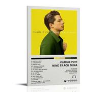 QUANHAIUSUU Charlie Puth - Nine Track Mind Posters Canvas Cover Wall Art Print Aesthetic Poster for Living Room Bedroom Office Decor Creative Art Gift 20x30inch(50x75cm) Frame-style-23