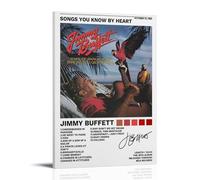 QUANHAIUSUU Jimmy Buffett - Songs You Know By Heart Posters Canvas Cover Wall Art Print Aesthetic Poster for Living Room Bedroom Office Decor Creative Art Gift 24x36inch(60x90cm) Frame-style-41