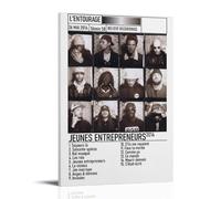 QUANHAIUSUU L'entourage Jeunes Entrepreneurs Album Poster Posters Canvas Cover Wall Art Print Aesthetic Poster for Living Room Bedroom Office Decor Creative Art Gift 12x18inch(30x45cm) Frame-style-24