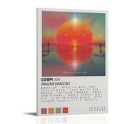 QUANHAIUSUU LOOM-Imagine Dragons Posters Canvas Cover Wall Art Print Aesthetic Poster for Living Room Bedroom Office Decor Creative Art Gift 20x30inch(50x75cm) Frame-style-20