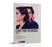QUANHAIUSUU Love You To Death Tegan And Sara Album Poster Posters Canvas Cover Wall Art Print Aesthetic Poster for Living Room Bedroom Office Decor Creative Art Gift 24x36inch(60x90cm) Frame-style-28