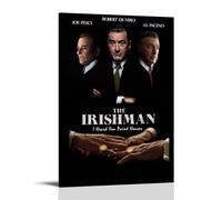 QUANHAIUSUU The Irishman Posters Canvas Cover Wall Art Print Aesthetic Poster for Living Room Bedroom Office Decor Creative Art Gift 12x18inch(30x45cm) Frame-style-24