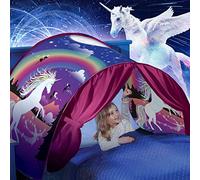 Quanj Boys Girls Pop up Bed Tent Unicorn Fantasy Kid Play Tent Indoor Magic Playhouse Princess Castle Birthday Christmas Gifts