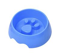 quanjucheer Slow Feeder Dog Bowl, Eco-Friendly Cute Paw Print Pet Dog Cat Interactive Feeder Bloat Stop Pet Feed size 5.51" x 6.89" x 2.36" (Blue)