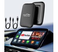 Quanlex 5-in-1 Wireles CaPlay and Android Auto Wireles Adapter, 2025 Upgraded Wireles CarPla Adapter Support TF Card/Mirroring,Video Ai Box for Cars from 2016 & iOS10+,Support Netflix/YouTube