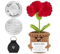 QUANMAITONG Lucky Charm Flowers Pocket Hug Gift For Women, Funny Courage Gift Lucky Charm Exam, Get Well Soon Teacher Gifts Best Mum Mother's Day Gift