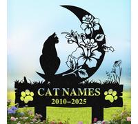 Quanqiuyi Custom Cat Memorial Stake - Personalized Pet Grave Marker for Beloved Cats