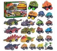 Quanquer Dinosaur Cars Advent Calendar 2025 for Kid Boy - 24 Days Christmas Monster Truck Toy Countdown Calendar Gift for Kids - Surprise Dino Advent Calendar Car for Boys 3-8 Year Old