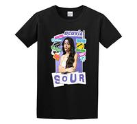 QUANSI Ol-iv.ia Ro-dr_i.go T-Shirt Singer-Songwriter Actor Shirt Art Shirt Men's Shirt Unisex Round Neck Top Tees Short Sleeve T-Shirt Black Black M