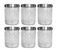 QUANTA Plastic Jar with Silver Lid - Clear Airtight Reusable Storage Container for Kitchen, Crafts, Classroom, Pantry, Juice, Snacks & School Organisation (3, Transparent, 1.7L)