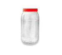 QUANTA Plastic Jars with Lids - Clear Storage Containers - Airtight, Stackable, BPA-Free Container Jar for Spices, Sweets, Crafts, Dog Treats - Reusable & Durable (1, Clear/Transparent, 4000ml)