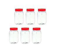 QUANTA Plastic Jars with Lids - Clear Storage Containers - Airtight, Stackable, BPA-Free Container Jar for Spices, Sweets, Crafts, Dog Treats - Reusable & Durable (3, Clear/Transparent, 1000ml)