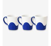 QUANTA Plastic Mug with Handle - Reusable, Unbreakable & BPA-Free Lightweight Coffee & Tea Cup for Kids, Adults & Elderly | Stackable Travel, Camping, Caravan & Picnic Cups (3, Blue)