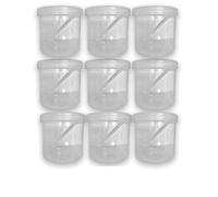 QUANTA Plastic Storage Jars with Spoon - Food Storage Containers | BPA-Free PET Clear Canisters with Screw Lids | Multipurpose Kitchen Jars for Spices, Snacks, Sweets, Coffee (Pack of 6, 500ml)
