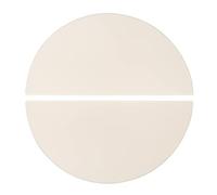 Quantfire Half-Moon Ceramic Heat Deflector Plates for Kamado Joe Classic I, II, III,Big Green Egg BBQ Accessories 2-Pack,White