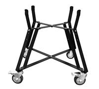 Quantfire XLarge Big Green Egg Nest,Grill Stand for Big Green Egg Accessories,Rolling Nest with Heavy Duty Locking Caster Wheels Powder Coated Steel for BGE Smoker Kamado Joe Grill Stand Accessories
