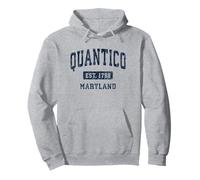 Quantico Maryland MD Vintage Athletic Sports Design Pullover Hoodie