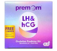 Quantitative Ovulation Predictor Kit, 40 Ovulation Tests + 10 Pregnancy Tests, Premom Advanced Ovulation Test Strips Combo with Numerical Results, Smart Digital Ovulation Reader APP, PMS-4010