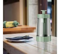 Quantitatively Transparent Salt Shaker Pepper Shaker Large Kitchen Spice Jars,Measuring Seasoning Bottle Salt and Pepper Shaker Metering Spice Salt Paprika Pepper Cumin Powder Sugar Dispenser (Green)