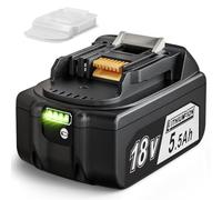Quantrex 18V 5.5Ah Replacement Battery for Makita Battery BL1850B BL1860 BL1860B BL1850 BL1840B BL1840BL1845 BL1820 194205-3 LXT-400 with LED Indicator with Battery Cover