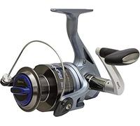 Quantum Blue Runner Spinning Fishing Reel, Size 40 Reel, Changeable Right- or Left-Hand Retrieve, Lightweight Composite Body, TRU Balance Rotor, 5.2:1 Gear Ratio, Blue, Clam Packaging