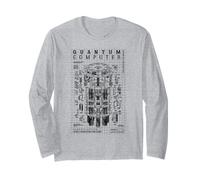 Quantum Computer Diagram Qubit Computing Physics Science Lab Long Sleeve T-Shirt