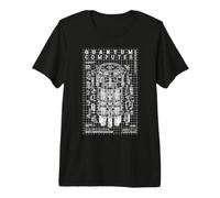 Quantum Computer Diagram Qubit Computing Physics Science Lab Premium T-Shirt