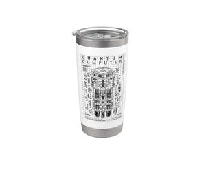 Quantum Computer Diagram Qubit Computing Physics Science Lab Stainless Steel Insulated Tumbler