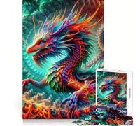 Quantum Dracoscale Enigma 1000 Piece Jigsaw Puzzles for Teenagers Jigsaw Memory Lift Light Relax Image Assembly (50x75cm)