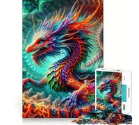 Quantum Dracoscale Enigma Jigsaw Puzzles for Adults 1000 Pieces Strengthen Memory Family Bond Clean Edge Birthday Gift (38x26cm)
