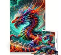 Quantum Dracoscale Enigma Jigsaw Puzzles for Adults 1000 Pieces Strengthen Memory Family Bond Clean Edge Birthday Gift (38x26cm)