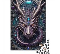 Quantum Dragon Portrait 1000-Piece Jigsaw Puzzle for Adults, 52x38cm/1000pcs, A Calm After-work Activity; Low-dust Card Pieces for Tidy Sorting
