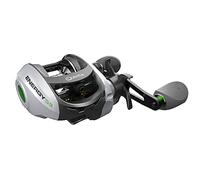Quantum Energy S3 Baitcast Fishing Reel, Size 100 Reel, Left-Hand Retrieve, Continuous Anti-Reverse Clutch, Large EVA Handle Knobs, 7.0:1 Gear Ratio, 10 + 1 Bearings, Silver/Black