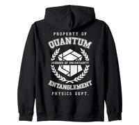 Quantum Entanglement Funny Vintage Physics Varsity Science Zip Hoodie