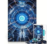 Quantum Futuristic Portal Jigsaw Puzzle for Adults 1000 Pieces Boost Recall Leisure Fun Accurate Edge Lovely Present (38x26cm)
