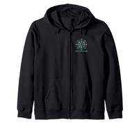 Quantum Harmony Geometric Science Qubit Mandala Graphic Zip Hoodie