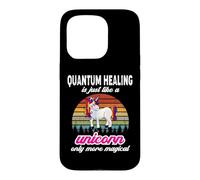 Quantum Healing Therapist Unicorn Vintage Sunset Design Case for iPhone 15 Pro