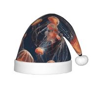Quantum Jellyfish Swarm Patterns Fun Christmas Party Hat, Class Party Activity Holiday Christmas Decoration Hat